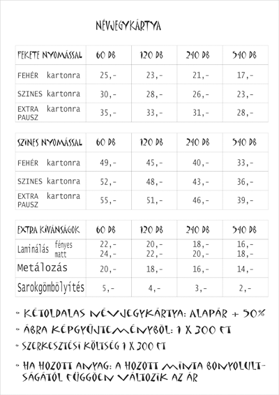 Névjegyek